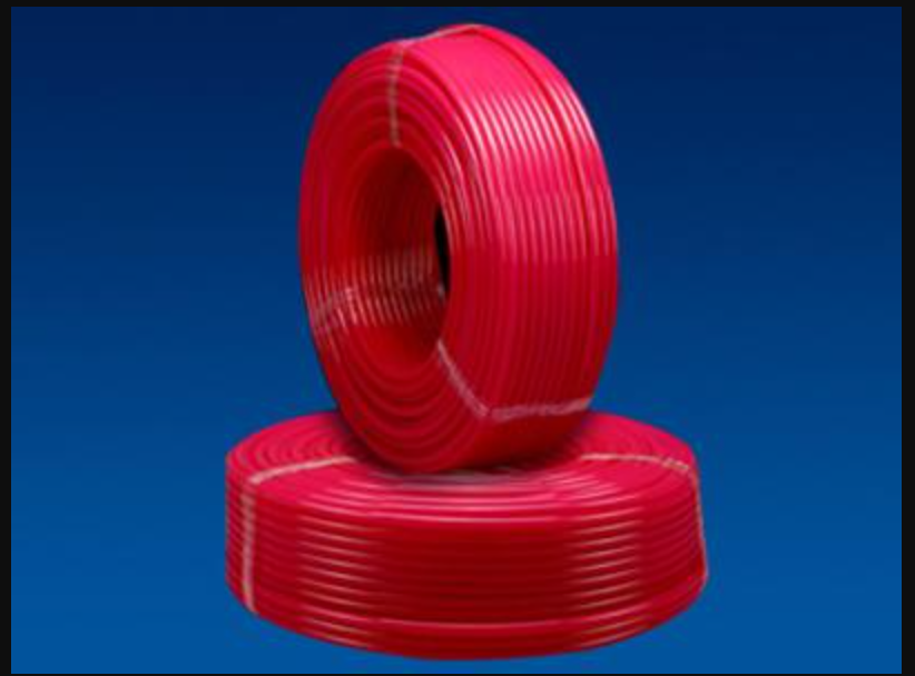 Red coiled pipe product